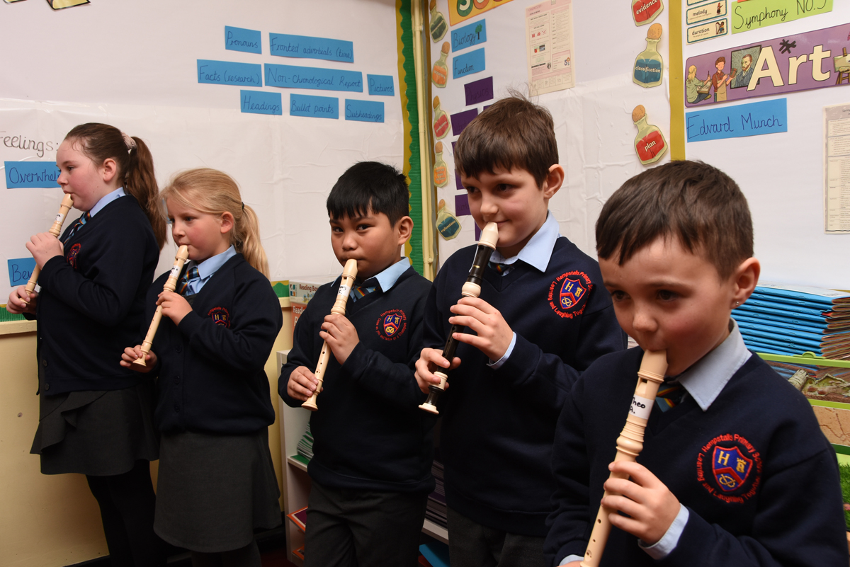 Playing the recorder